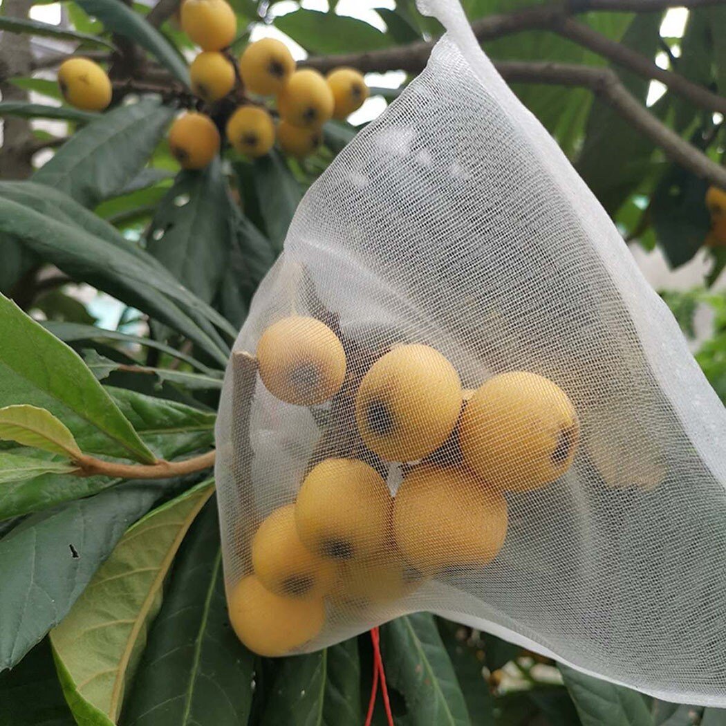 Vegetable Fruit Protect Net Bag Garden Plant Mesh Anti Insect Fly Bird Drawstring Nylon Net Bag